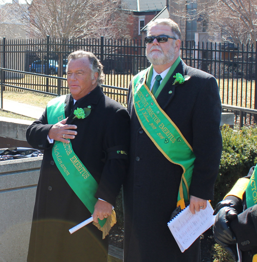 St Patrick's Day Parade kickoff from the Cosgrove steps